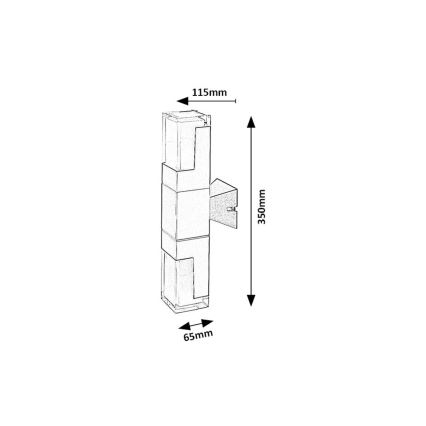 Rabalux - Уличный светодиодный настенный светильник LED/12W/230V 2700/4000/6000K IP54