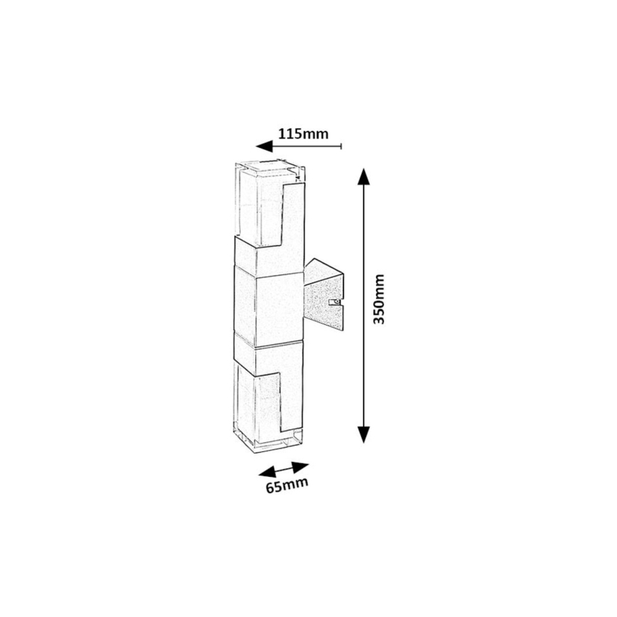 Rabalux - Уличный светодиодный настенный светильник LED/12W/230V 2700/4000/6000K IP54