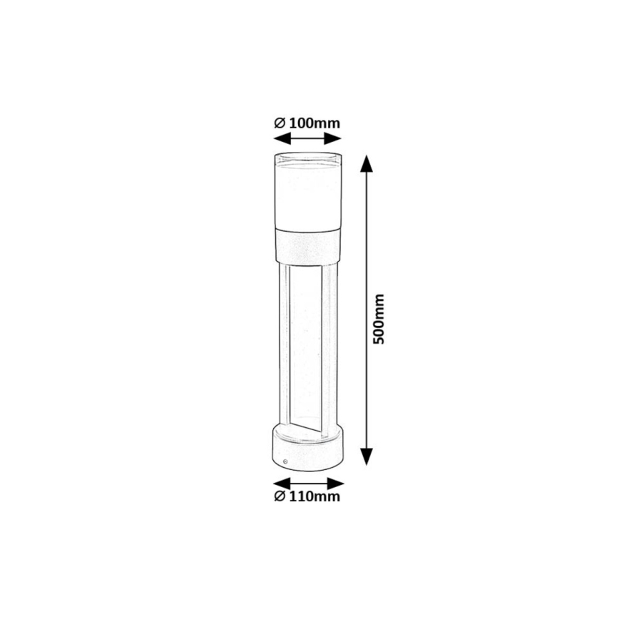 Rabalux - Светодиодная уличная лампа LED/12W/230V IP44 50 см