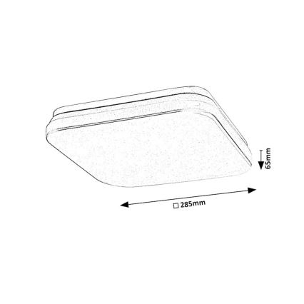 Rabalux - LED стельовий світильник для ванної кімнати з датчиком LED/18W/230V 4000K IP44 28,5x28,5 cm