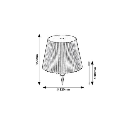 Rabalux - LED Акумуляторний абажур для пляшки з регулюванням яскравості LED/2W/5V IP44