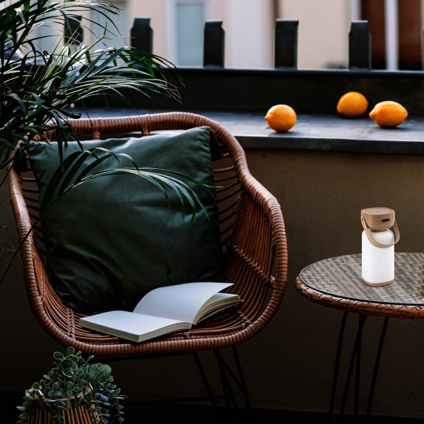 Rabalux - Светодиодная уличная аккумуляторная сенсорная настольная лампа с регулированием яркости LED/3W/5V IP44 коричневый