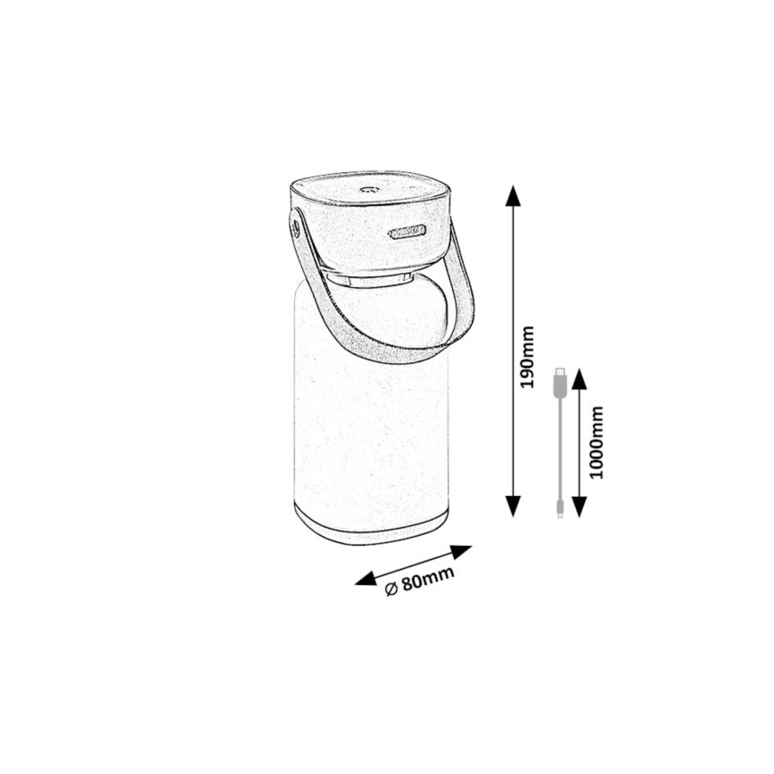 Rabalux - Светодиодная уличная аккумуляторная сенсорная настольная лампа с регулированием яркости LED/3W/5V IP44 зеленый