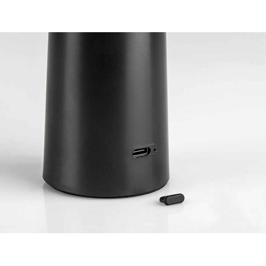 Rabalux - Светодиодная аккумуляторная сенсорная настольная лампа с регулированием яркости POLPERRO LED/3W/3,7V 1200mAh черный