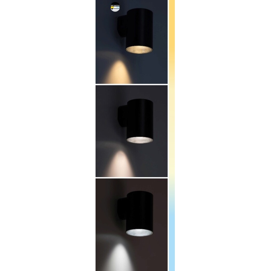 Rabalux - Уличный светодиодный настенный светильник LED/18W/230V 2700/4000/6500K IP65 черный