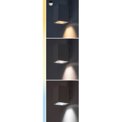 Rabalux - Уличный светодиодный настенный светильник LED/9W/230V 2700/4000/6500K IP65 черный