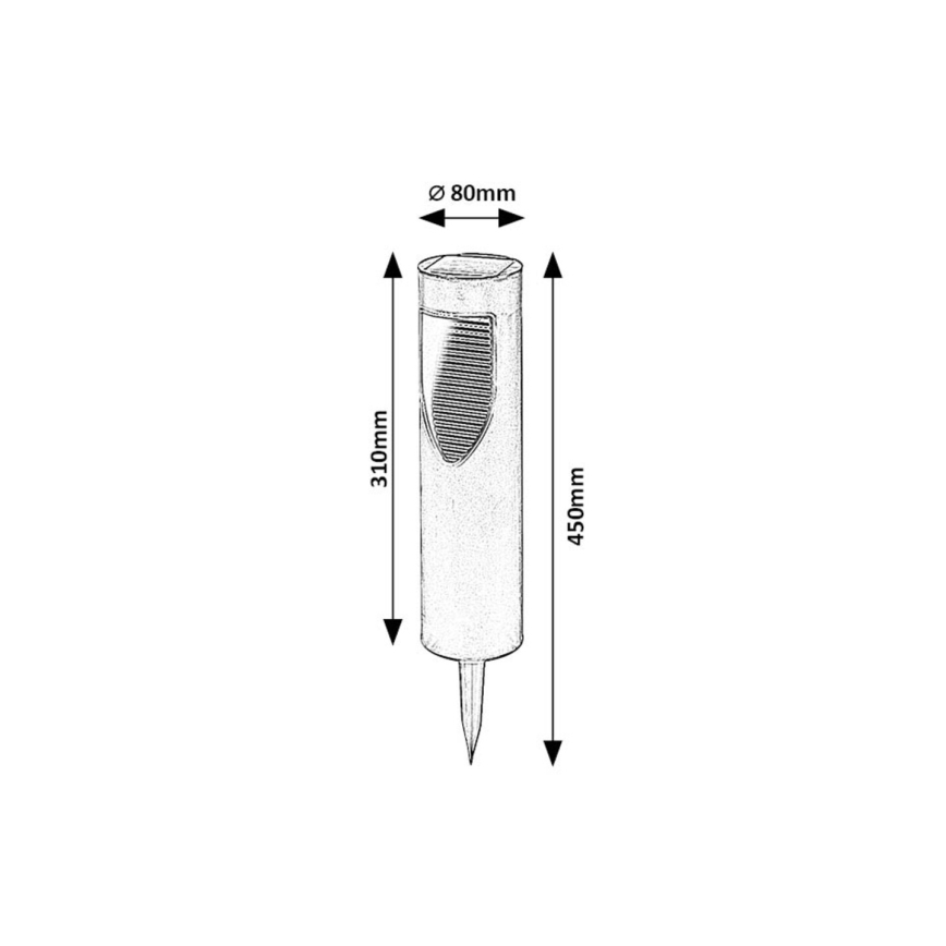 Rabalux - Світлодіодний світильник на сонячній батареї LED/0,1W/1,2V 600mAh IP44