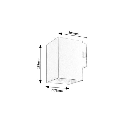 Rabalux - Вуличний світлодіодний настінний світильник LED/9W/230V 2700/4000/6500K IP65 білий