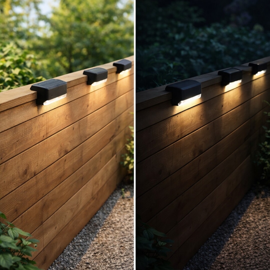 Рабалукс - набір із 4 сонячних настінних світлодіодних світильників із датчиком сутінків 0,06W/1,2V 300 mAh IP44