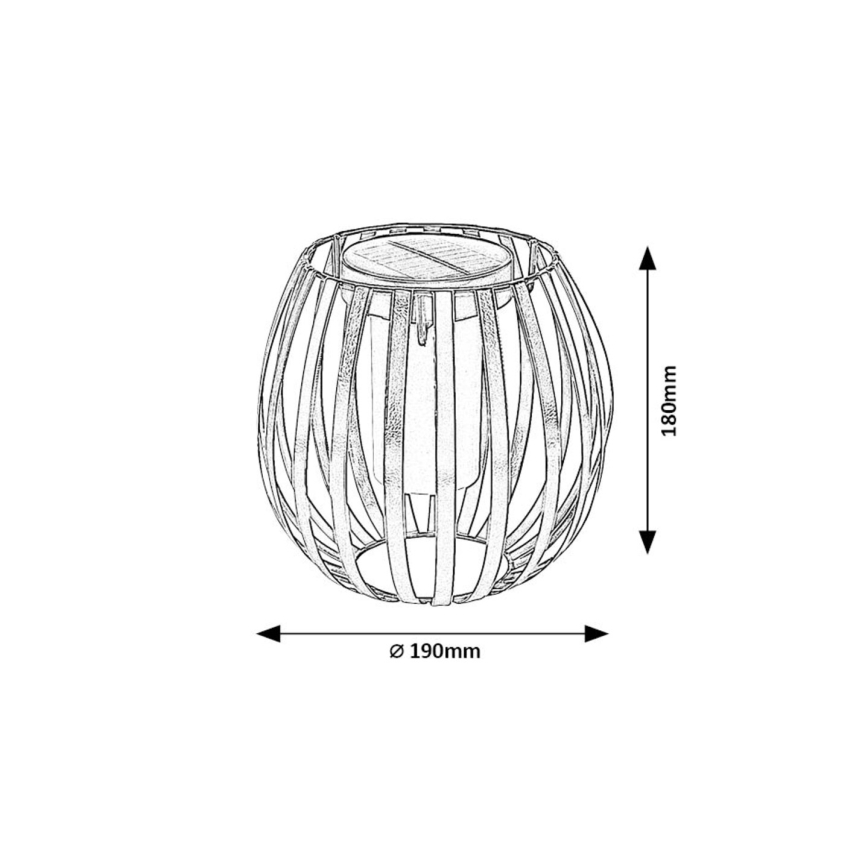 Rabalux - Светодиодный светильник на солнечной батарее LED/1W/1,2V 300mAh IP44