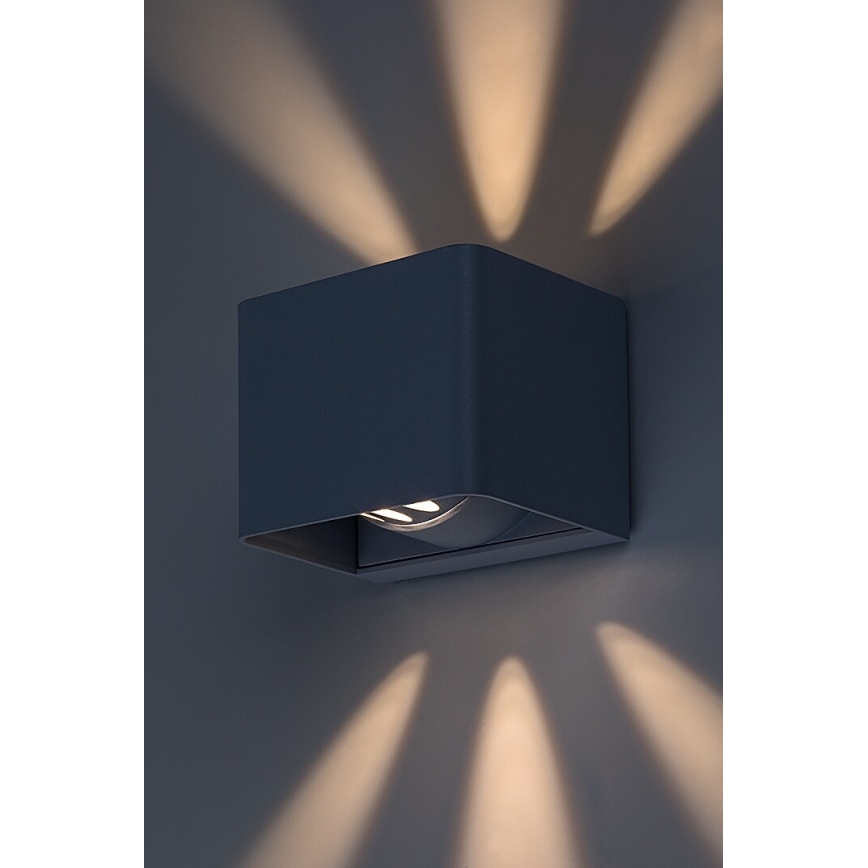 Rabalux - Уличный светодиодный настенный светильник LED/10W/230V IP54 серый