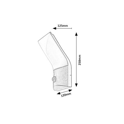 Rabalux - Уличный светодиодный настенный светильник с датчиком LED/10W/230V IP54