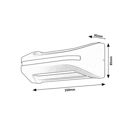 Rabalux - Уличный светодиодный настенный светильник LED/20W/230V IP54