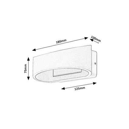 Rabalux - Уличный настенный светильник LED/9W/230V IP54, белый