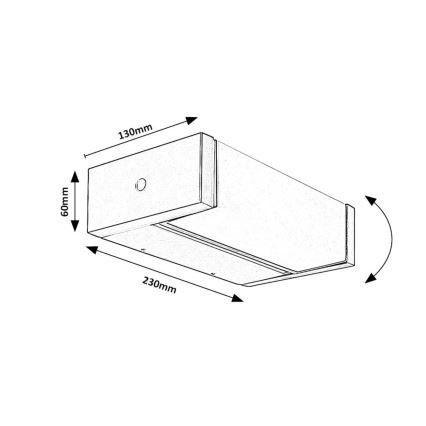 Rabalux - Уличный светодиодный настенный светильник LED/18W/230V IP54