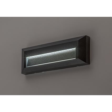 Rabalux - Зовнішній настінний LED‑світильник 6 Вт/230 В IP65 чорний