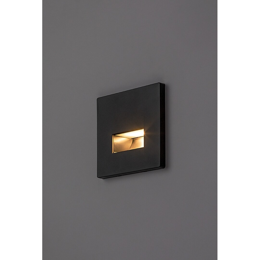 Rabalux - Светодиодный светильник для лестницы LED, 1 Вт, 230 В, 3000/4500/6500 К, чёрный
