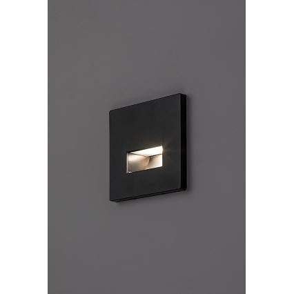 Rabalux - Светодиодный светильник для лестницы LED, 1 Вт, 230 В, 3000/4500/6500 К, чёрный