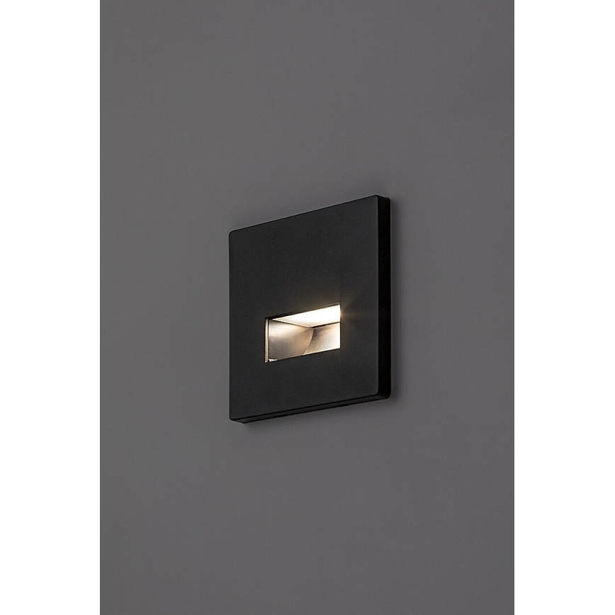 Rabalux - Светодиодный светильник для лестницы LED, 1 Вт, 230 В, 3000/4500/6500 К, чёрный
