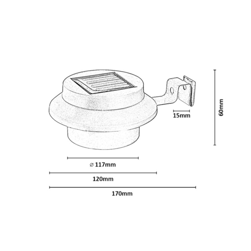 Rabalux - набор из 2 солнечных настенных LED‑светильников LED/0,06W/1,2V 300 mAh IP44