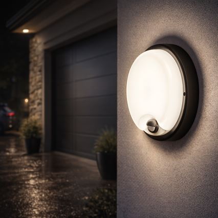 Rabalux - уличный настенный светильник с датчиком LED/18W/230V IP65 черный