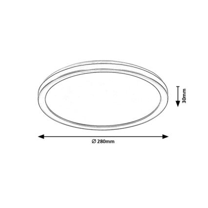 Rabalux - диммируемый наружный потолочный светодиодный светильник LED/15W/230V Wi-Fi Tuya 2700-6500K IP44 + пульт дистанционного управления