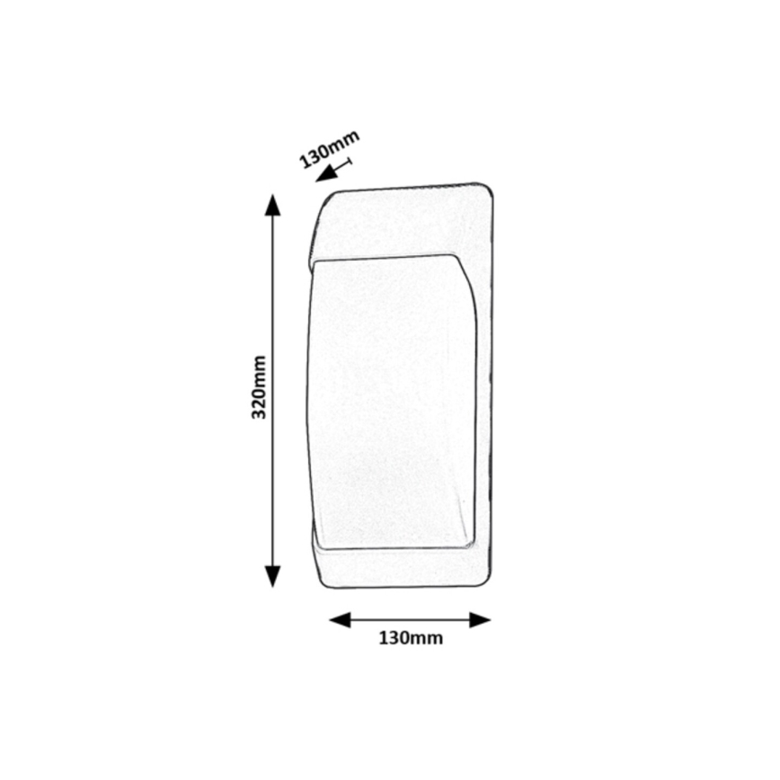 Rabalux - Вуличний настінний світильник 1xE27/12W/230V IP65
