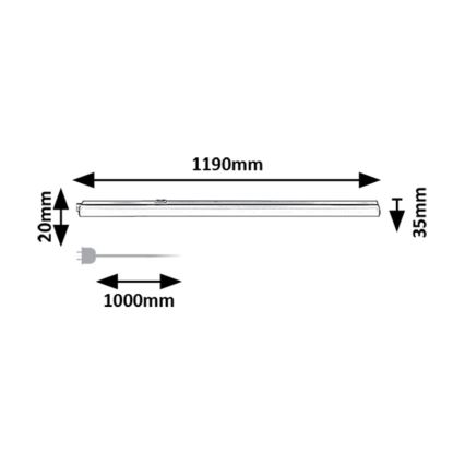Rabalux - Светодиодная лампа для подсветки кухонной столешницы LED/16W/230V 3000/4000K белый