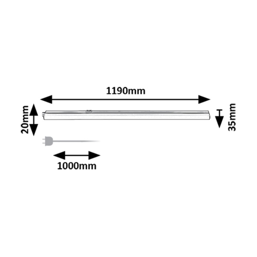 Rabalux - Светодиодная лампа для подсветки кухонной столешницы LED/16W/230V 3000/4000K белый