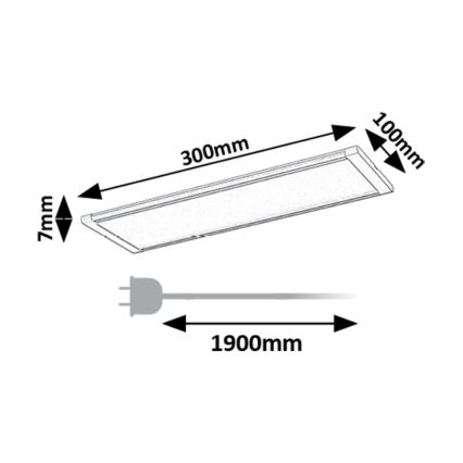 Rabalux - LED світильник для підсвітки стільниці з датчиком LED/6W/230V