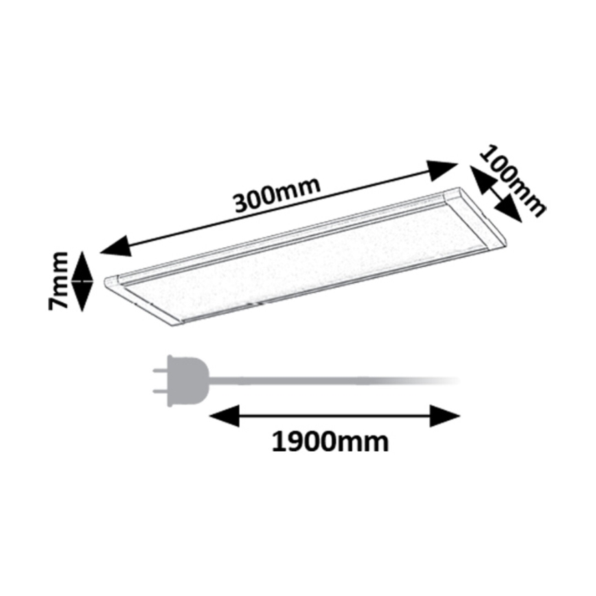 Rabalux - Светодиодная лампа для подсветки кухонной столешницы с датчиком LED/6W/230V
