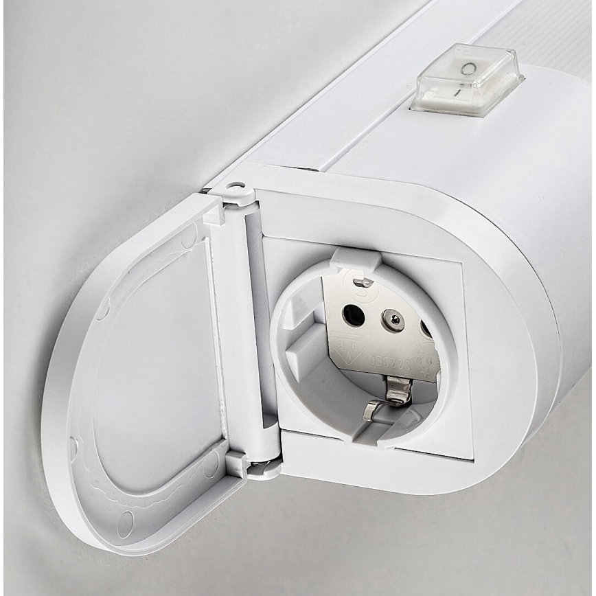 Rabalux - LED світильник для підсвітки стільниці з розетками LED/17W/230V 4000K IP44 білий 57 см