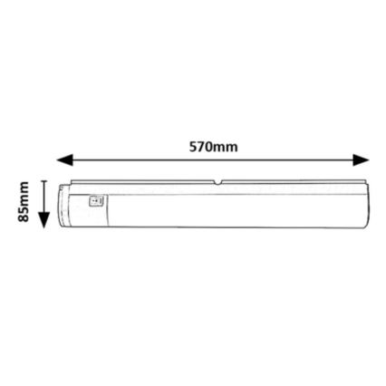 Rabalux - LED світильник для підсвітки стільниці з розетками LED/17W/230V 4000K IP44 білий 57 см