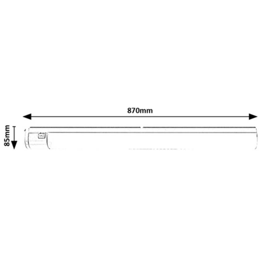 Rabalux - LED світильник для підсвітки стільниці з розетками LED/20W/230V 4000K IP44 білий 87 см