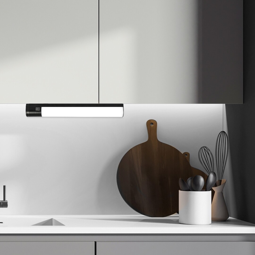 Rabalux - LED світильник для підсвітки стільниці з розетками LED/17W/230V 4000K IP44 чорний 57 см