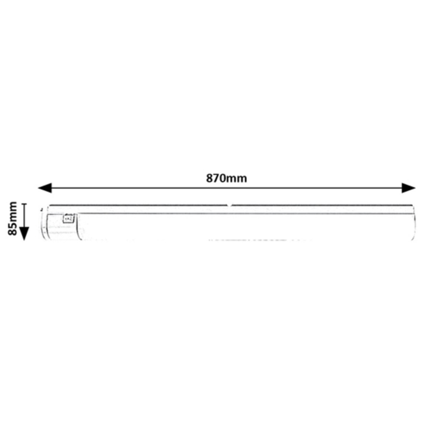 Rabalux - LED світильник для підсвітки стільниці з розетками LED/20W/230V 4000K IP44 чорний 87 см
