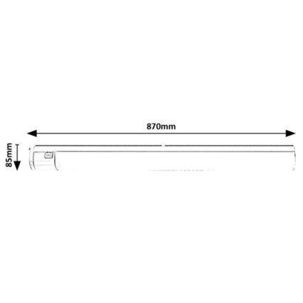 Rabalux - Светодиодная лампа для подсветки кухонной столешницы с розеткой LED/20W/230V 4000K IP44 черный 87 см