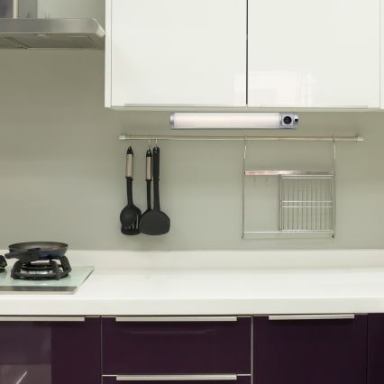 Rabalux - Светодиодная лампа для подсветки кухонной столешницы с розеткой LED/8W/230V 4000K 68 см серебристый