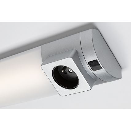 Rabalux - Светодиодная лампа для подсветки кухонной столешницы с розеткой LED/8W/230V 4000K 68 см серебристый