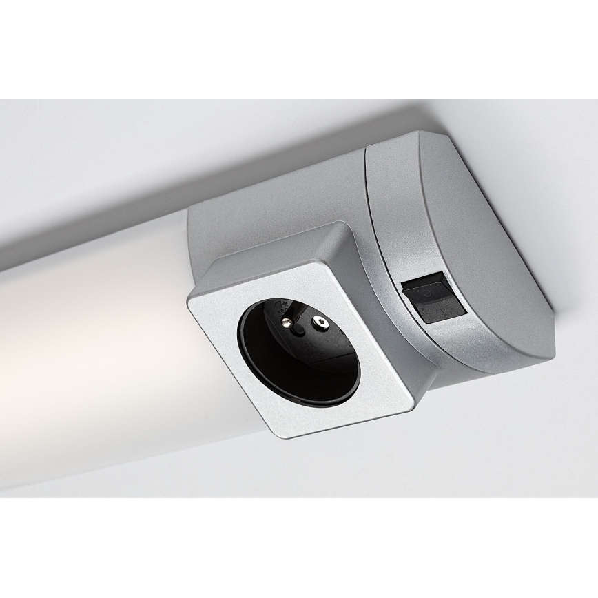 Rabalux - Светодиодная лампа для подсветки кухонной столешницы с розеткой LED/8W/230V 4000K 68 см серебристый
