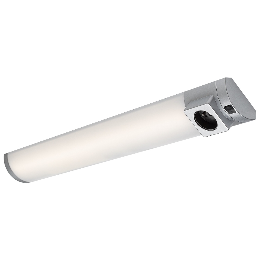 Rabalux - Светодиодная лампа для подсветки кухонной столешницы с розеткой LED/8W/230V 4000K 68 см серебристый