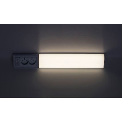 Rabalux - LED світильник для підсвітки стільниці з розетками LED/10W/230V 4000K 50 cm білий