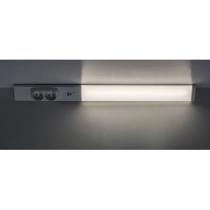 Rabalux - LED світильник для підсвітки стільниці з розетками LED/18W/230V 4000K 60 cm білий