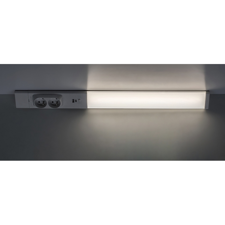 Rabalux - LED світильник для підсвітки стільниці з розетками LED/18W/230V 4000K 60 cm білий