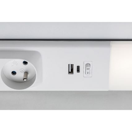 Rabalux - LED світильник для підсвітки стільниці з розетками LED/18W/230V 4000K 60 cm білий