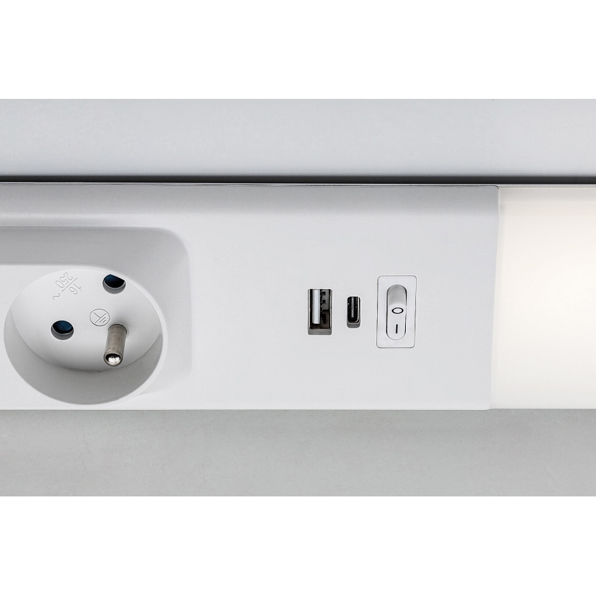 Rabalux - LED світильник для підсвітки стільниці з розетками LED/18W/230V 4000K 60 cm білий