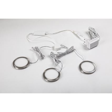 Rabalux - НАБІР 3x LED Освітлення шафи з регулюванням яскравості 3xLED/1W/230V 4000K