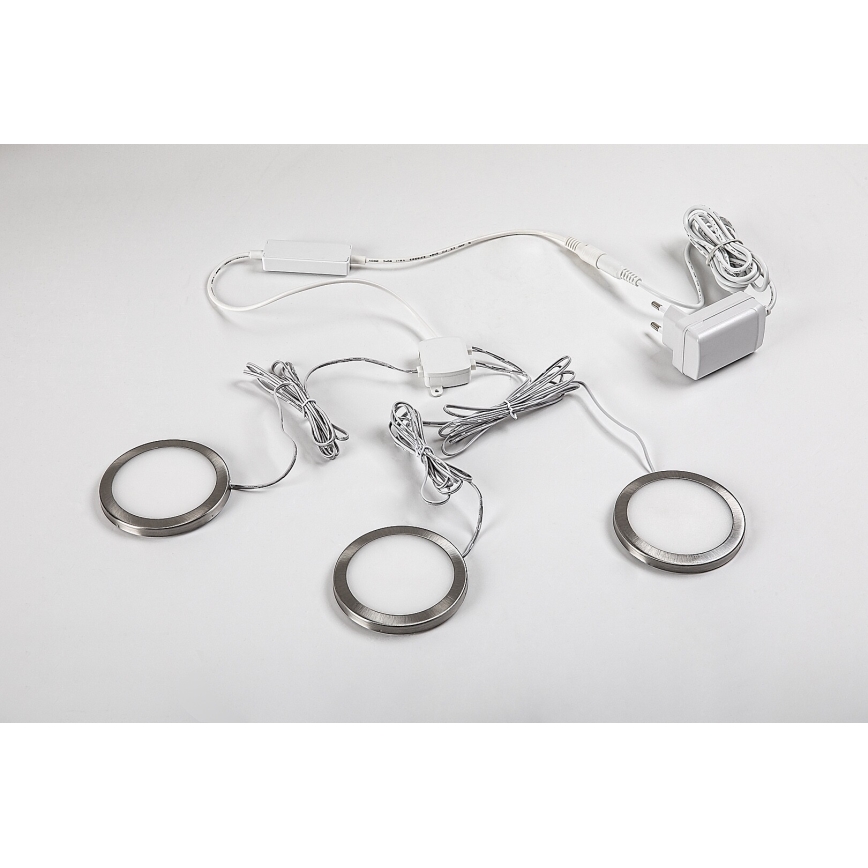 Rabalux - НАБІР 3x LED Освітлення шафи з регулюванням яскравості 3xLED/1W/230V 4000K