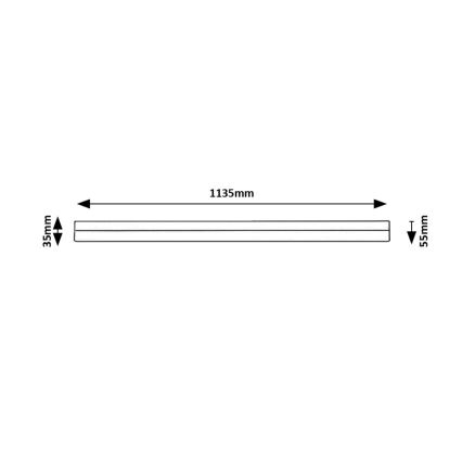 Rabalux - LED світильник для підсвітки стільниці LED/24W/230V 4000K 113 см чорний