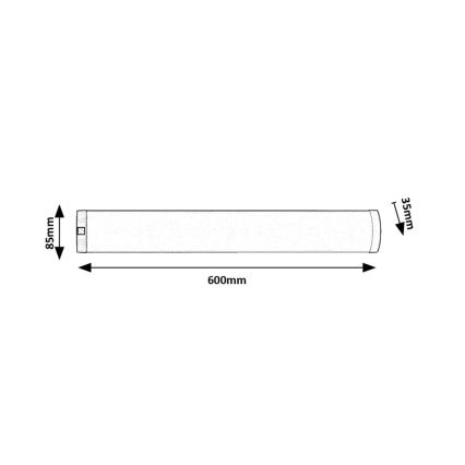 Rabalux - LED світильник для підсвітки стільниці LED/8W/230V 4000K 60 см матовий хром